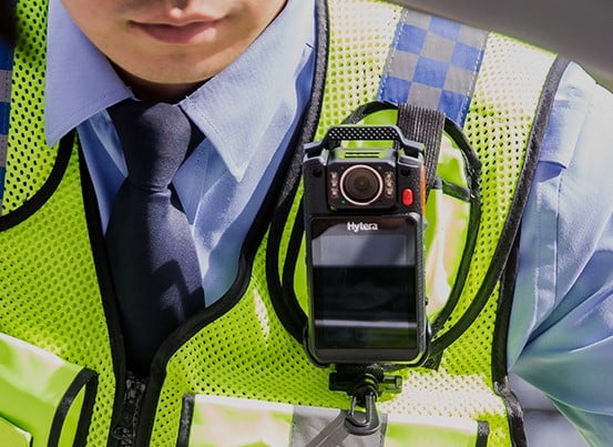 Hytera VM780 bodycam in use cropped